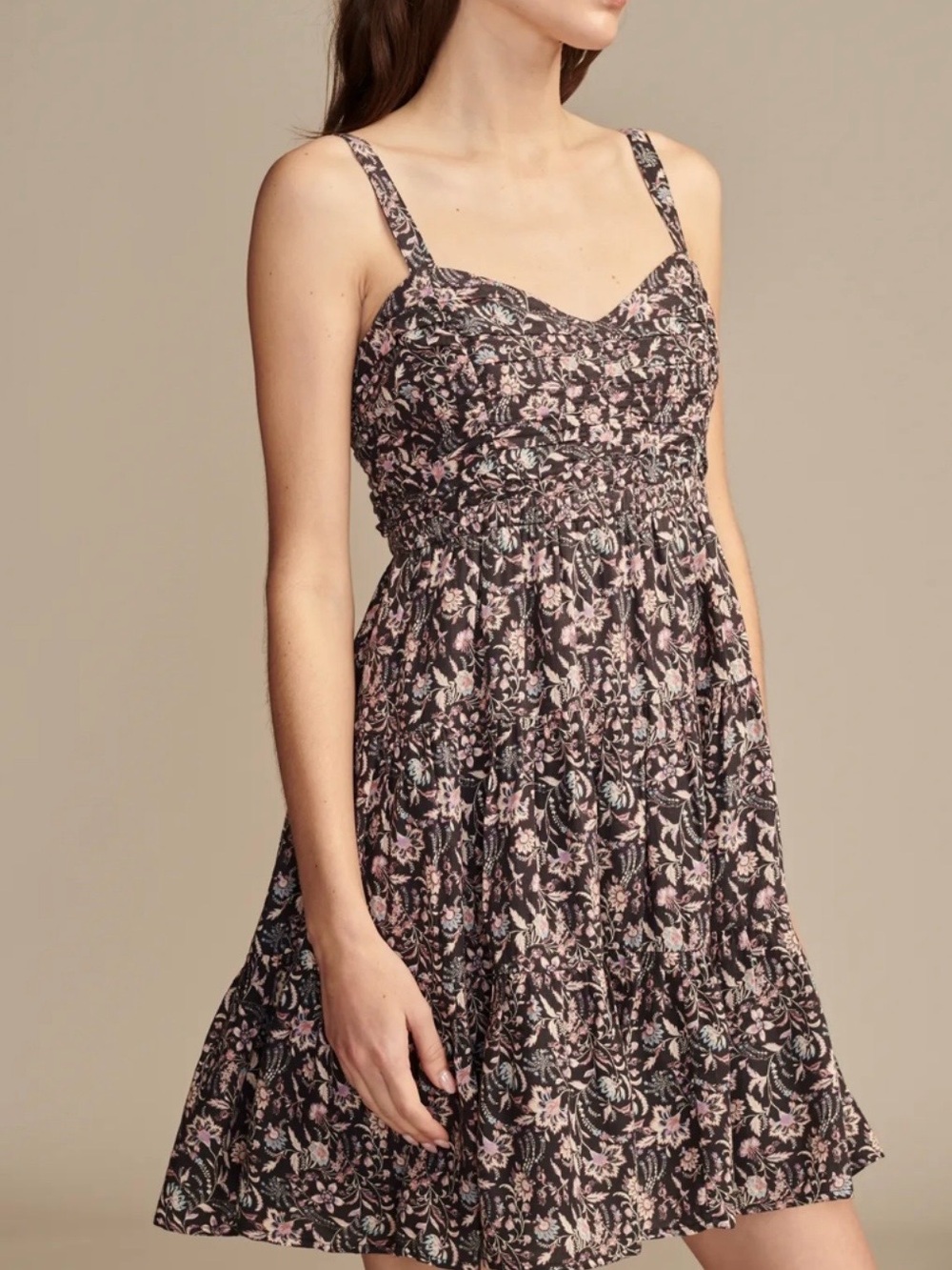 Lucky Brand cinched bodice mini dress size medium
